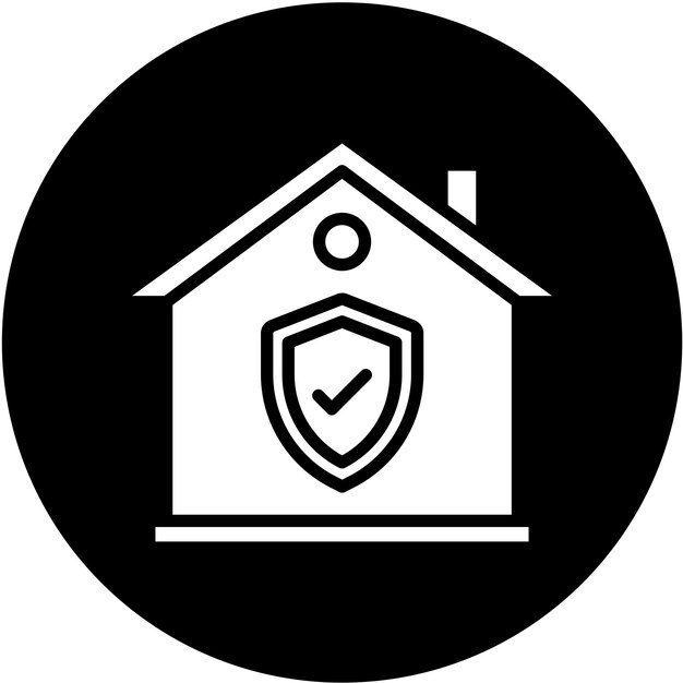 Diseño vectorial Estilo del icono de seguridad del hogar