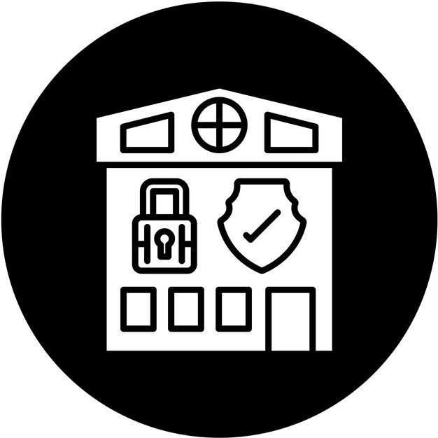 Diseño vectorial Estilo del icono de seguridad del hogar
