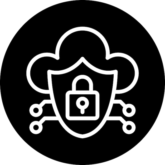 Diseño vectorial Estilo de icono de seguridad en la nube