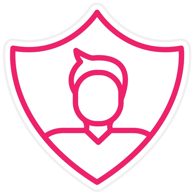 Diseño vectorial Estilo del icono de seguridad personal