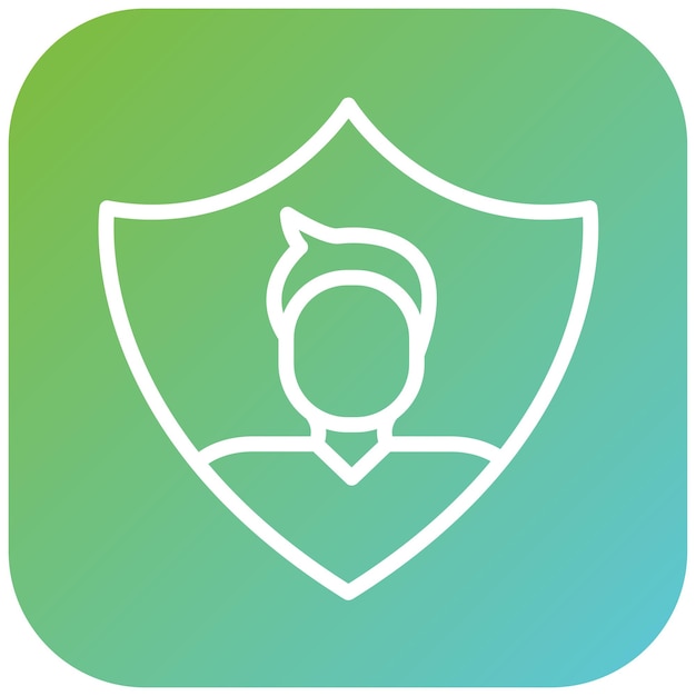 Diseño vectorial Estilo del icono de seguridad personal
