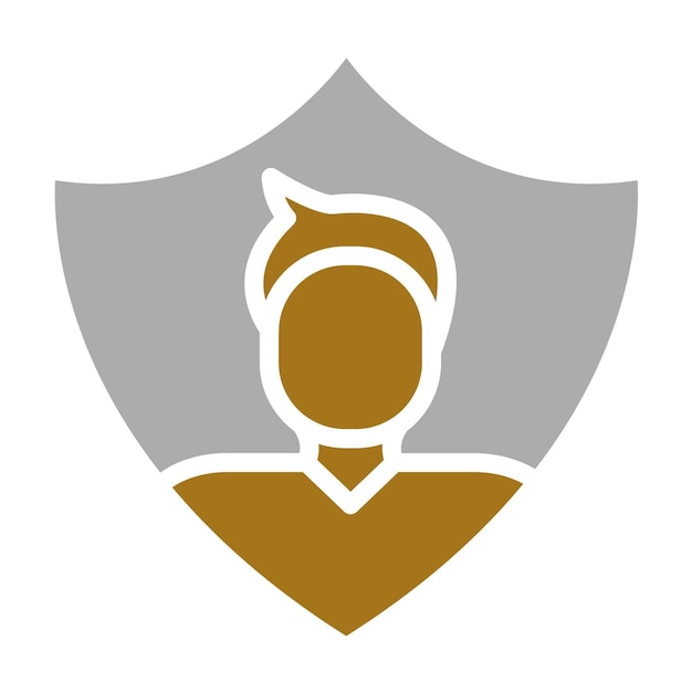 Diseño vectorial Estilo del icono de seguridad personal