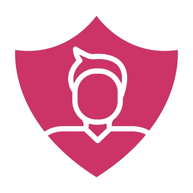 Diseño vectorial Estilo del icono de seguridad personal