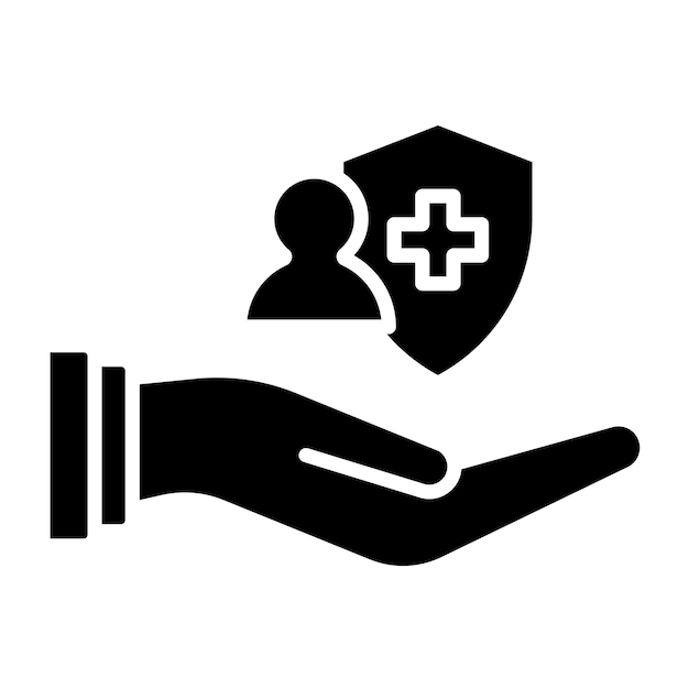 Diseño vectorial Estilo del icono de seguro individual