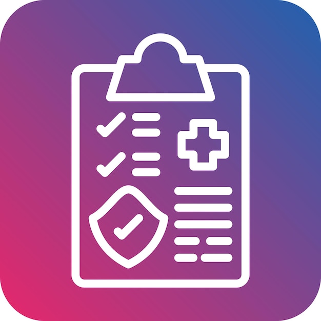 Diseño vectorial Estilo del icono de seguro de salud