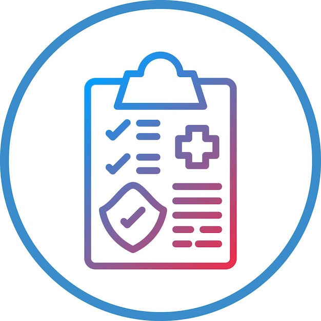 Diseño vectorial Estilo del icono de seguro de salud