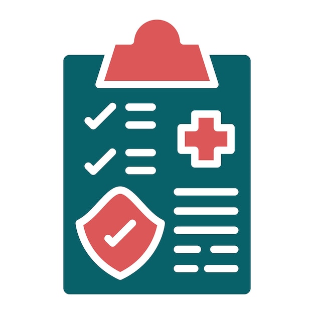 Diseño vectorial Estilo del icono de seguro de salud