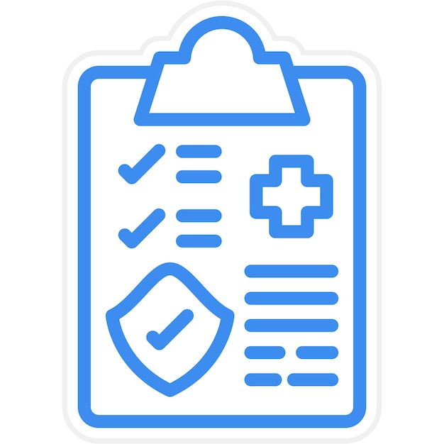 Diseño vectorial Estilo del icono de seguro de salud