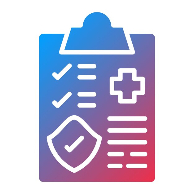 Diseño vectorial Estilo del icono de seguro de salud