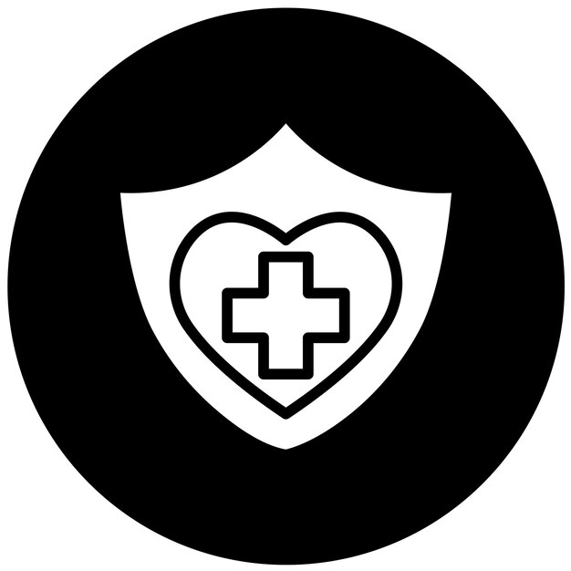 Diseño vectorial Estilo del icono de seguro de salud