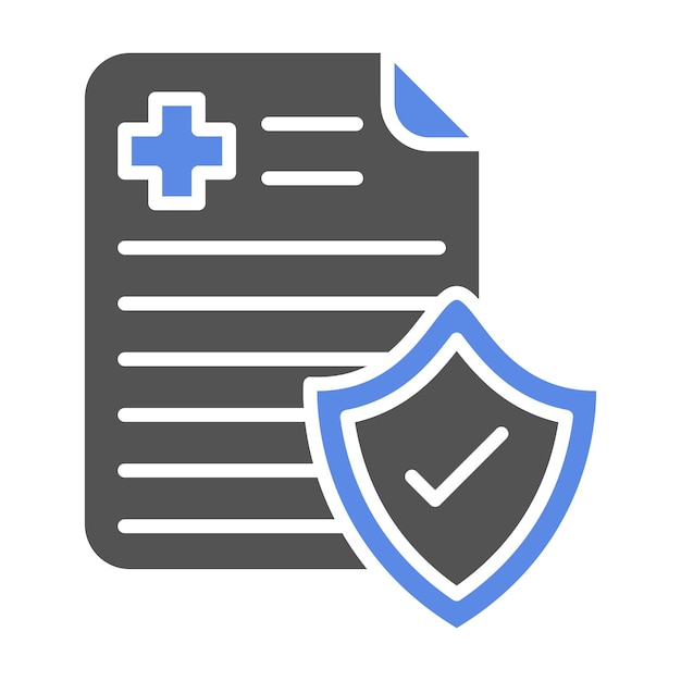 Diseño vectorial Estilo del icono de seguro de salud