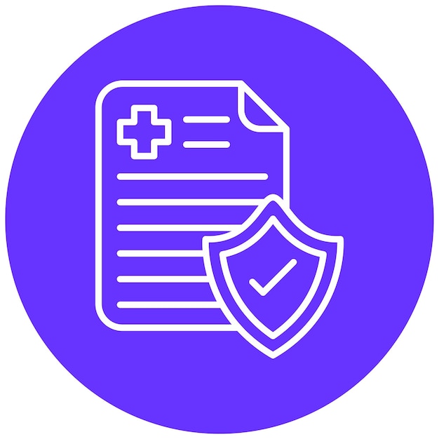 Diseño vectorial Estilo del icono de seguro de salud