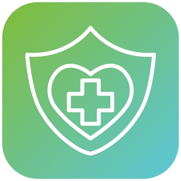 Diseño vectorial Estilo del icono de seguro de salud