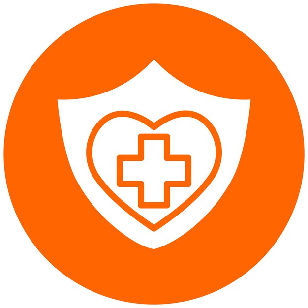 Diseño vectorial Estilo del icono de seguro de salud