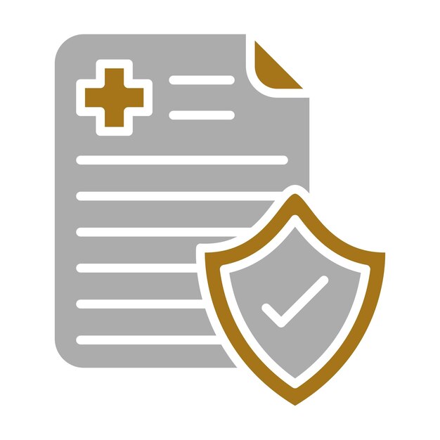 Diseño vectorial Estilo del icono de seguro de salud