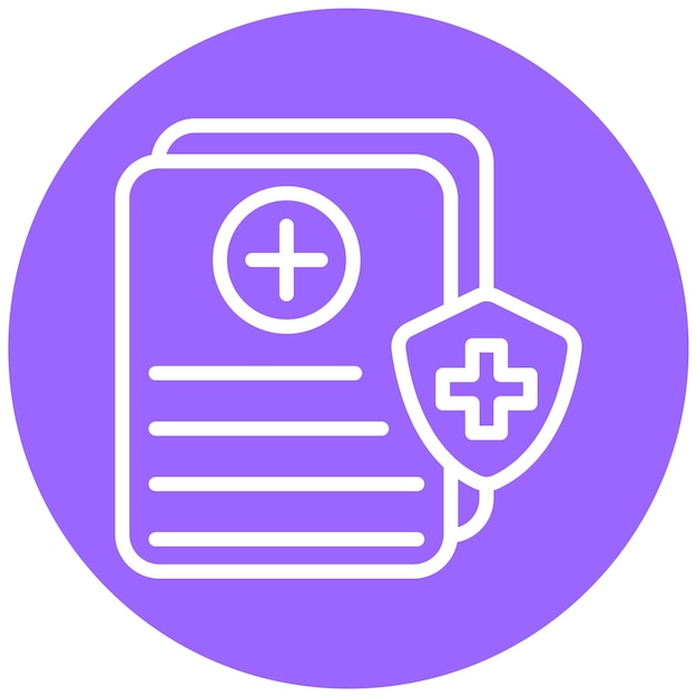 Diseño vectorial Estilo del icono de seguro de salud