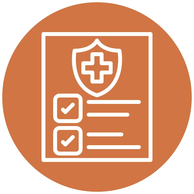 Diseño vectorial Estilo del icono de seguro de salud