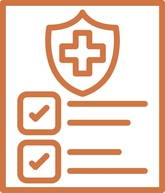 Diseño vectorial Estilo del icono de seguro de salud