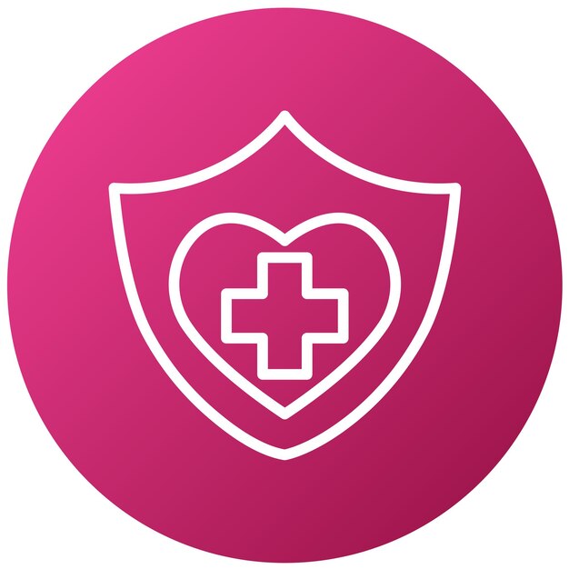 Diseño vectorial Estilo del icono de seguro de salud