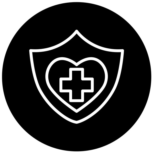 Diseño vectorial Estilo del icono de seguro de salud