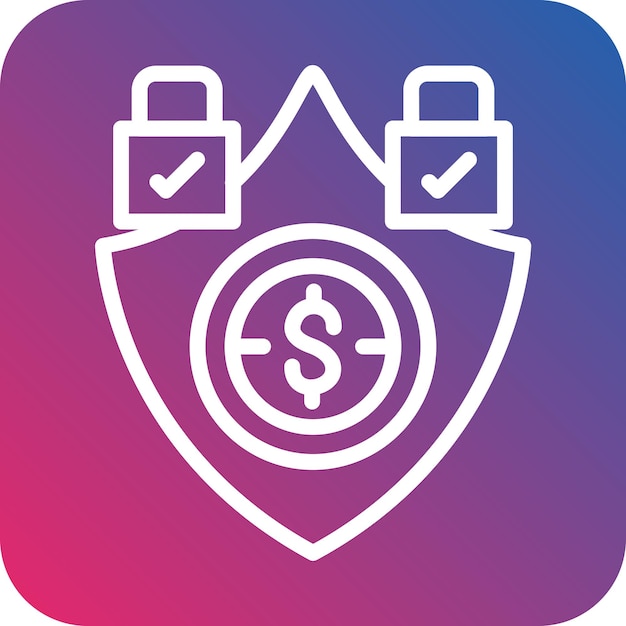 Diseño vectorial Estilo de icono seguro y seguro