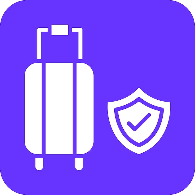 Diseño vectorial de estilo de icono de seguro de viaje