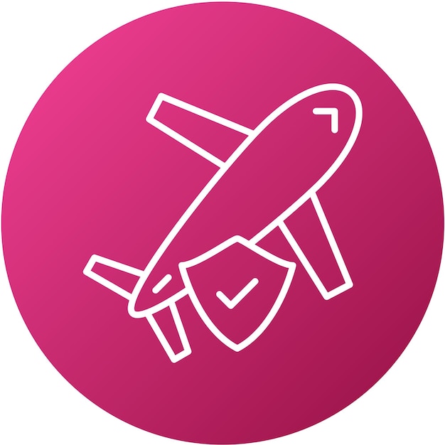Diseño vectorial de estilo de icono de seguro de viaje