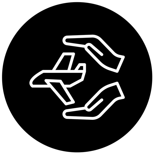 Diseño vectorial de estilo de icono de seguro de viaje