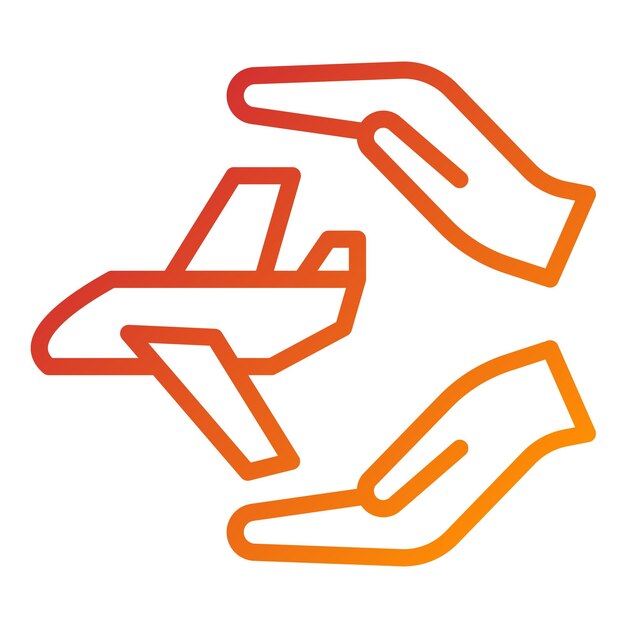 Diseño vectorial de estilo de icono de seguro de viaje