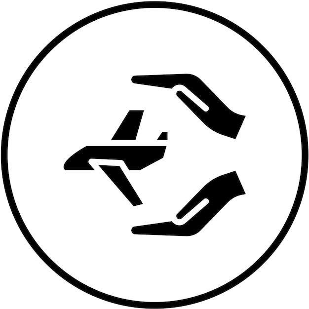 Diseño vectorial de estilo de icono de seguro de viaje