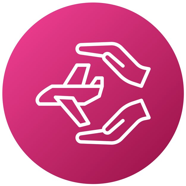 Diseño vectorial de estilo de icono de seguro de viaje