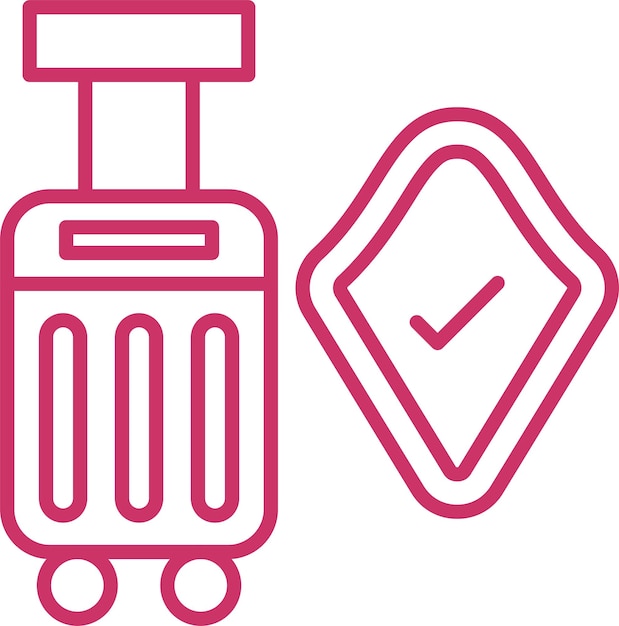 Diseño vectorial de estilo de icono de seguro de viaje