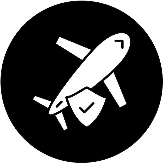 Diseño vectorial de estilo de icono de seguro de viaje