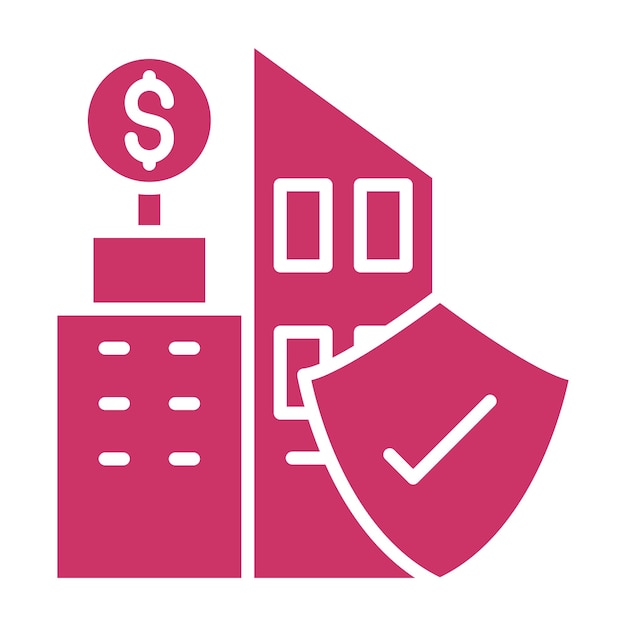 Diseño vectorial Estilo del icono de seguros comerciales