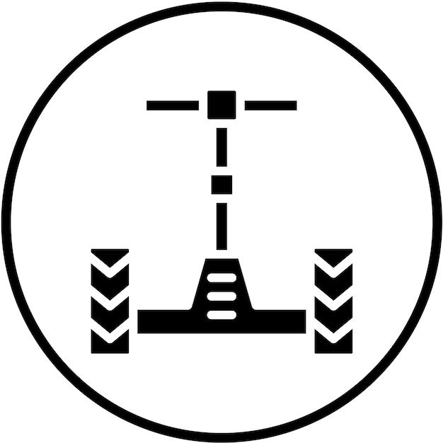 Diseño vectorial del estilo del icono del Segway