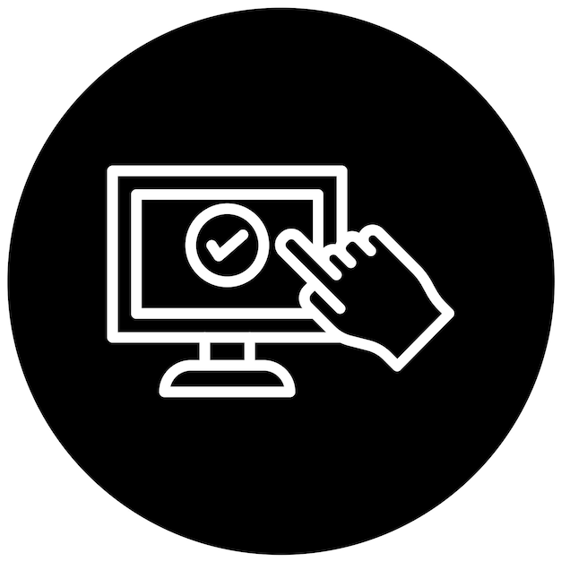Diseño vectorial Estilo del icono de SelfCheckout
