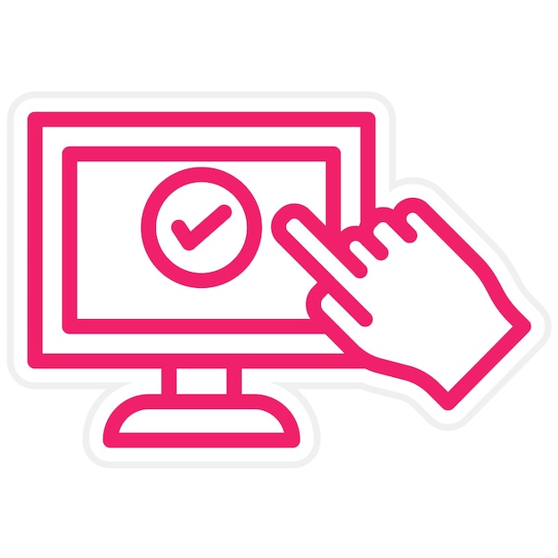 Diseño vectorial Estilo del icono de SelfCheckout