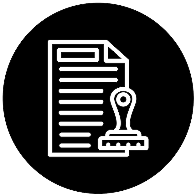 Diseño vectorial Estilo del icono del sello de goma