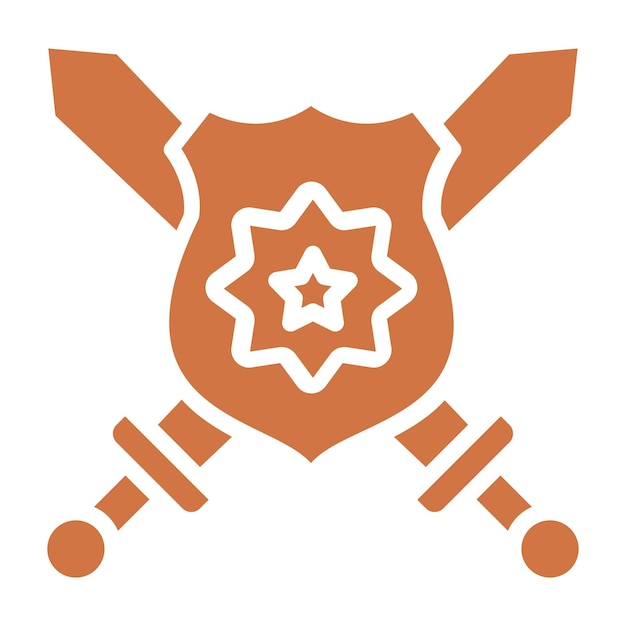 Diseño vectorial Estilo del icono del sello del guardián