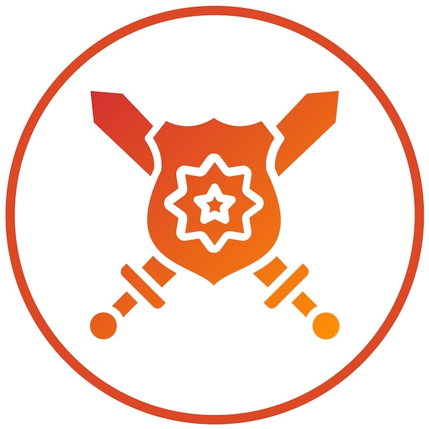 Diseño vectorial Estilo del icono del sello del guardián