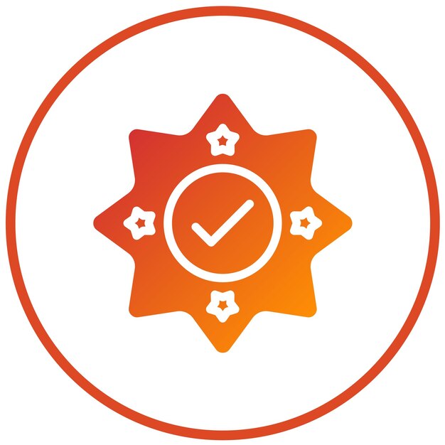 Diseño vectorial Estilo del icono del sello verdadero