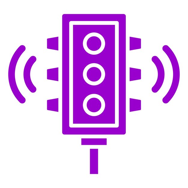 Diseño vectorial Estilo de icono de semáforo inteligente