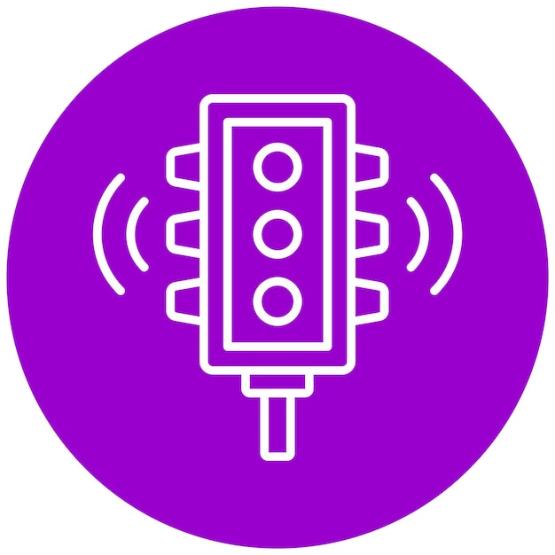 Diseño vectorial Estilo de icono de semáforo inteligente