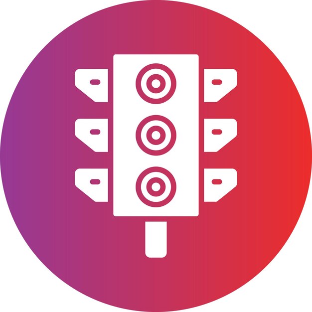 Diseño vectorial Estilo del icono del semáforo
