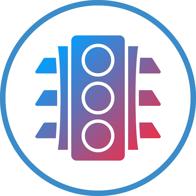 Diseño vectorial Estilo del icono del semáforo