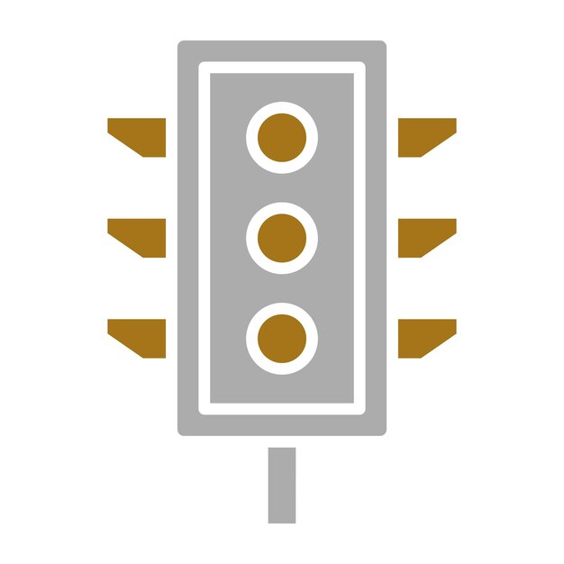 Diseño vectorial Estilo del icono del semáforo