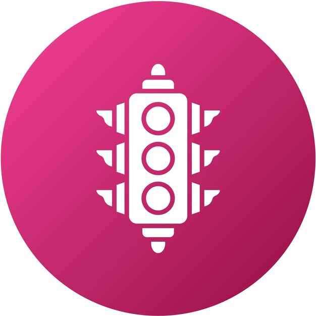 Diseño vectorial Estilo del icono del semáforo