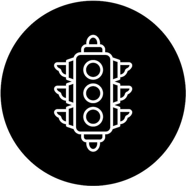 Diseño vectorial Estilo del icono del semáforo