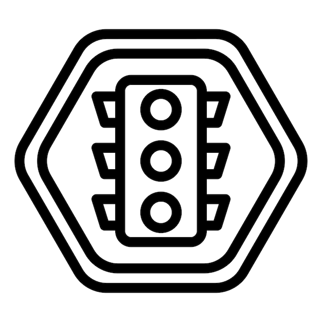 Diseño vectorial del estilo del icono de los semáforos