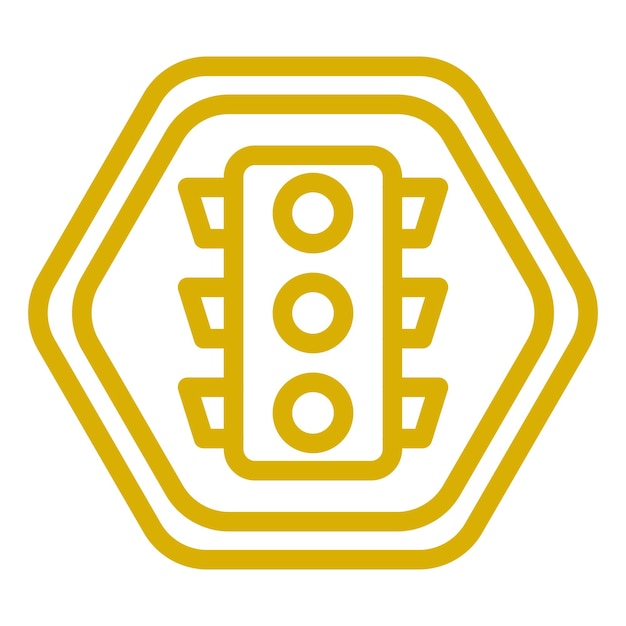 Diseño vectorial del estilo del icono de los semáforos